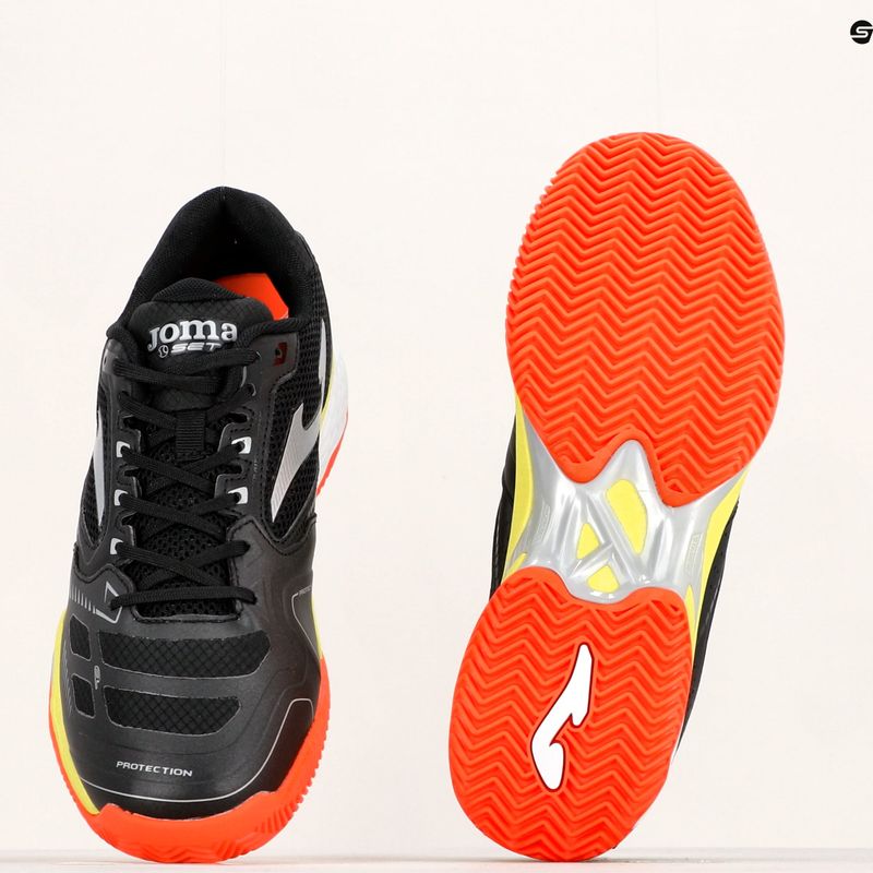 Scarpe da tennis da uomo Joma Set P nero/limone fluoro 17
