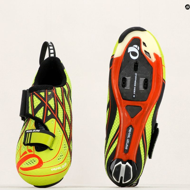 Scarpe da triathlon PEARL iZUMi Tri Fly PRO V3 Uomo, lime punch/nero 12