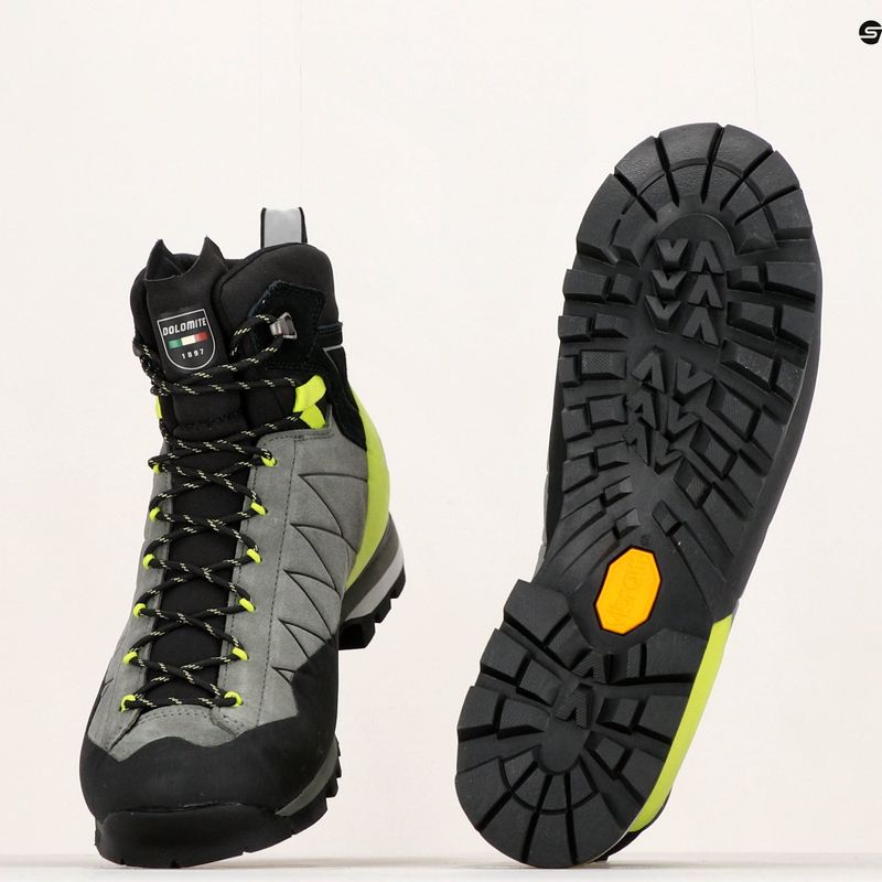 Scarpe da avvicinamento Dolomite Crodarossa HI GTX da uomo verde argento/verde lime 10