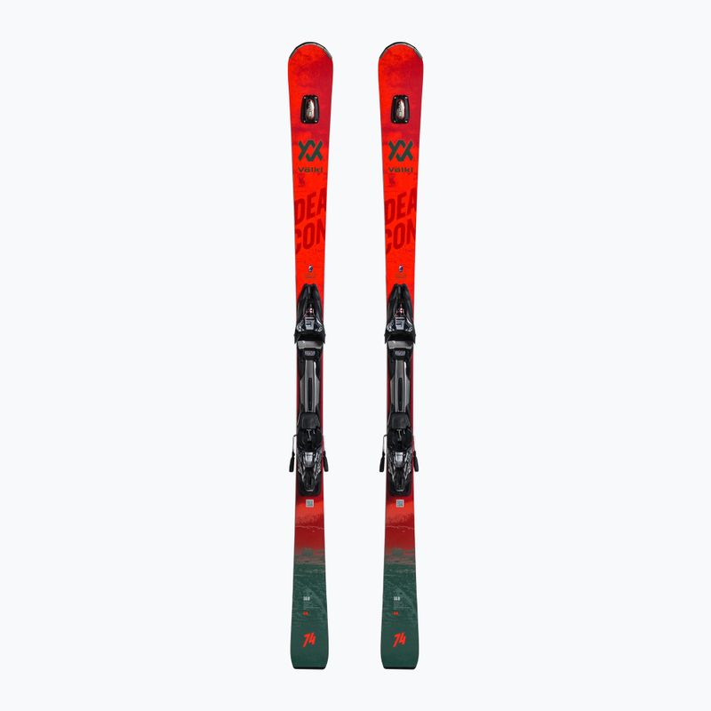 Sci da discesa Völkl Deacon 74 + attacchi rMotion2 12 GW rosso/grigio