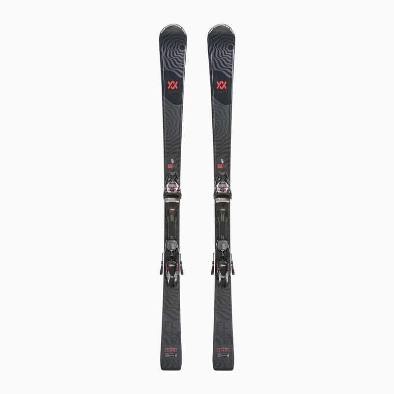 Sci da discesa femminile Völkl Flair 75 + attacchi vMotion 11 ALU GW nero/corallo