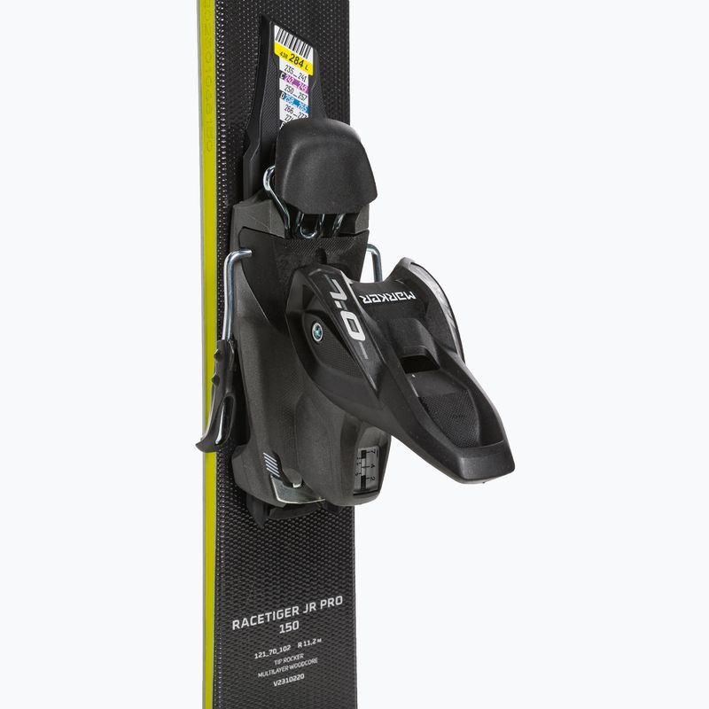 Sci da discesa per bambini Völkl Racetiger Junior Pro + Attacchi 7.0 VMotion Jr flo giallo/nero 5