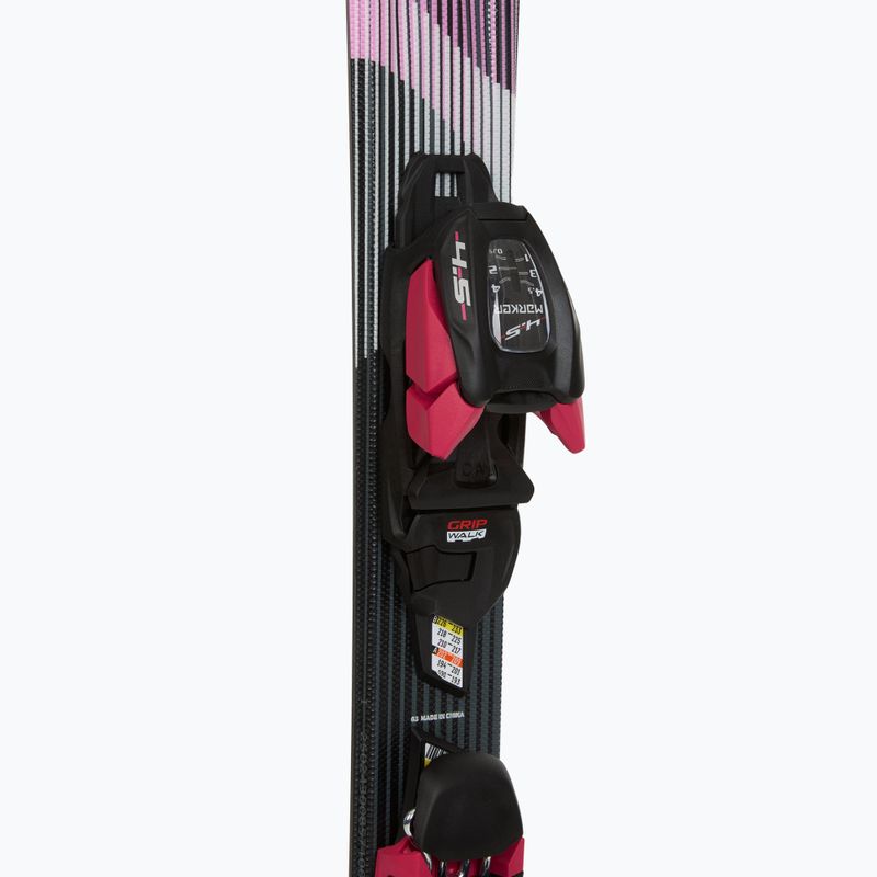 Sci da discesa per bambini Völkl Shine Jr + attacchi 4.5 VMotion Jr Lady 100-120 cm black/pink 4