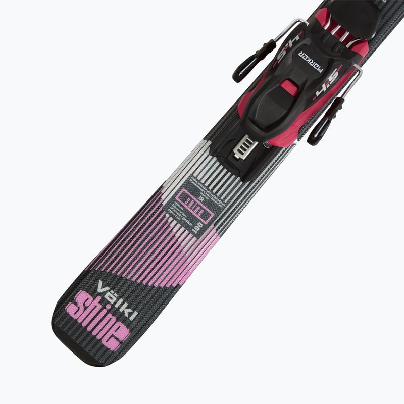 Sci da discesa per bambini Völkl Shine Jr + attacchi 4.5 VMotion Jr Lady 100-120 cm black/pink 7