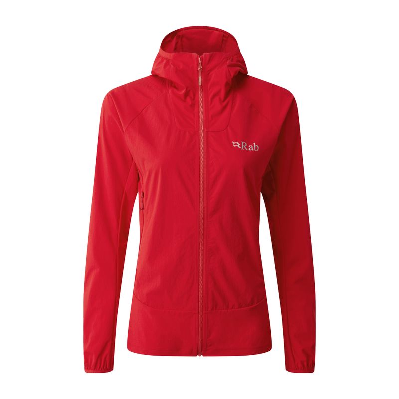 Giacca softshell da donna Rab Borealis rubino