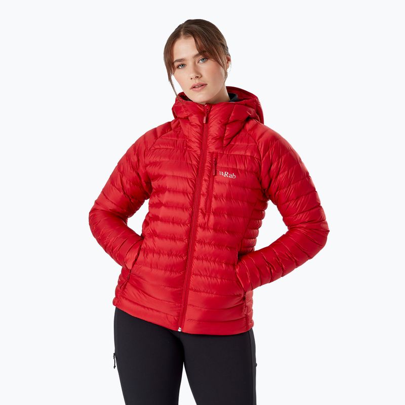 Piumino da donna Rab Microlight Alpine ascent rosso