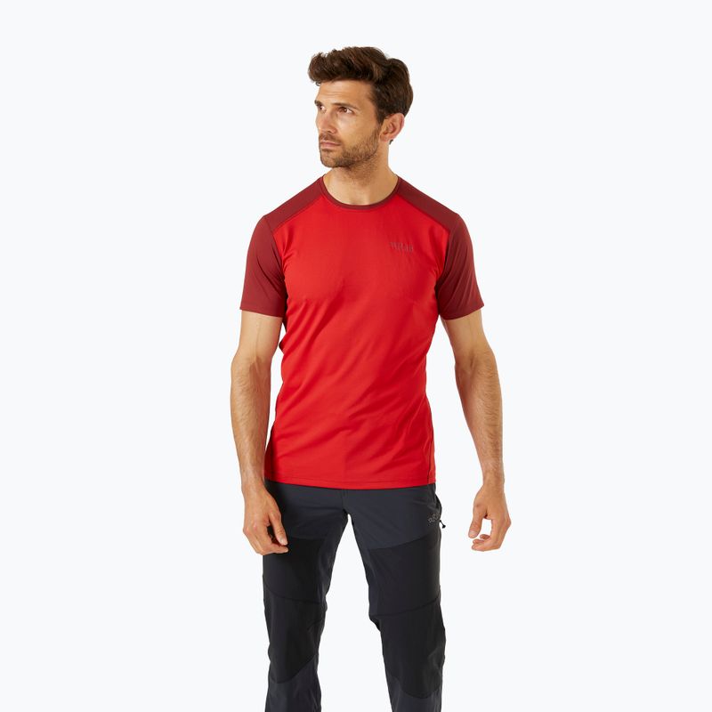 Maglietta Rab Force ascent red/oxblood red da uomo