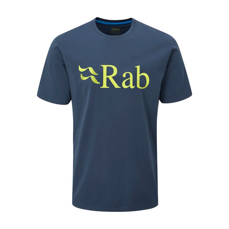 Maglietta da trekking Rab Stance Logo SS a inchiostro profondo da uomo 3