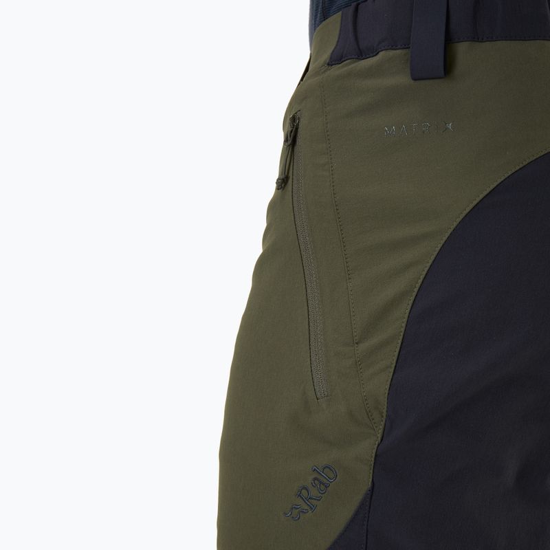 Pantaloni softshell da uomo Rab Torque Mountain army/ beluga 9