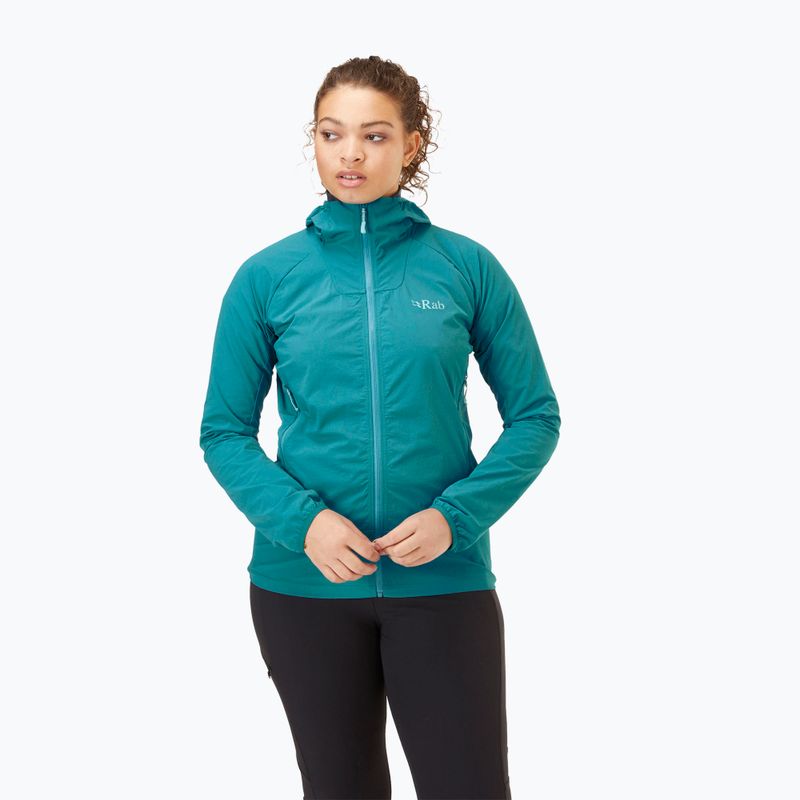 Giacca softshell da donna Rab Borealis marina blue