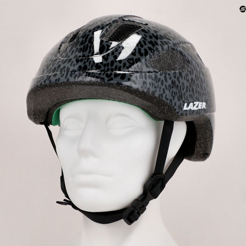 Casco da bicicletta per bambini Lazer Nutz KC nero leopardato 10