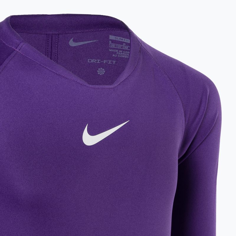 Maglia termica a maniche lunghe Nike Dri-FIT Park First Layer court viola/bianco per bambini 3