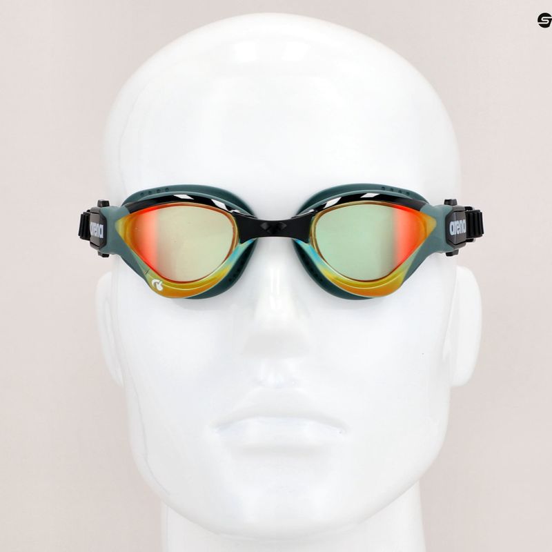 Occhiali da nuoto Arena Cobra Tri Swipe Mirror giallo rame/army 10