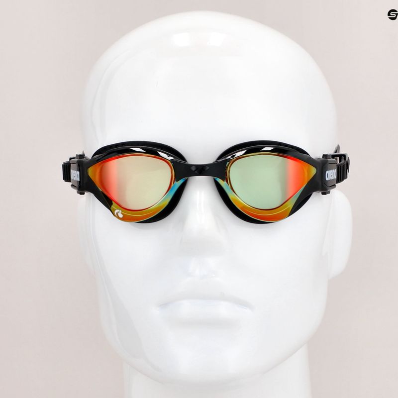 Occhiali da nuoto Arena Cobra Tri Swipe Mirror giallo rame/nero 10