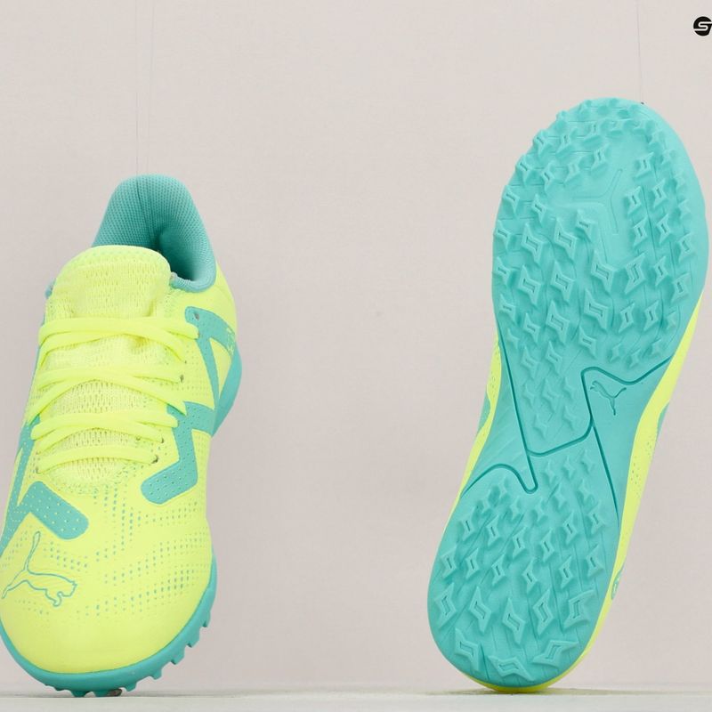 Scarpe da calcio PUMA Future Play TT giallo veloce/puma nero/elettrico menta piperita per bambini 17