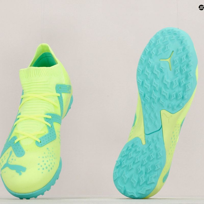 Scarpe da calcio PUMA Future Match TT + Mid giallo veloce/puma nero/luce piperita per bambini 16