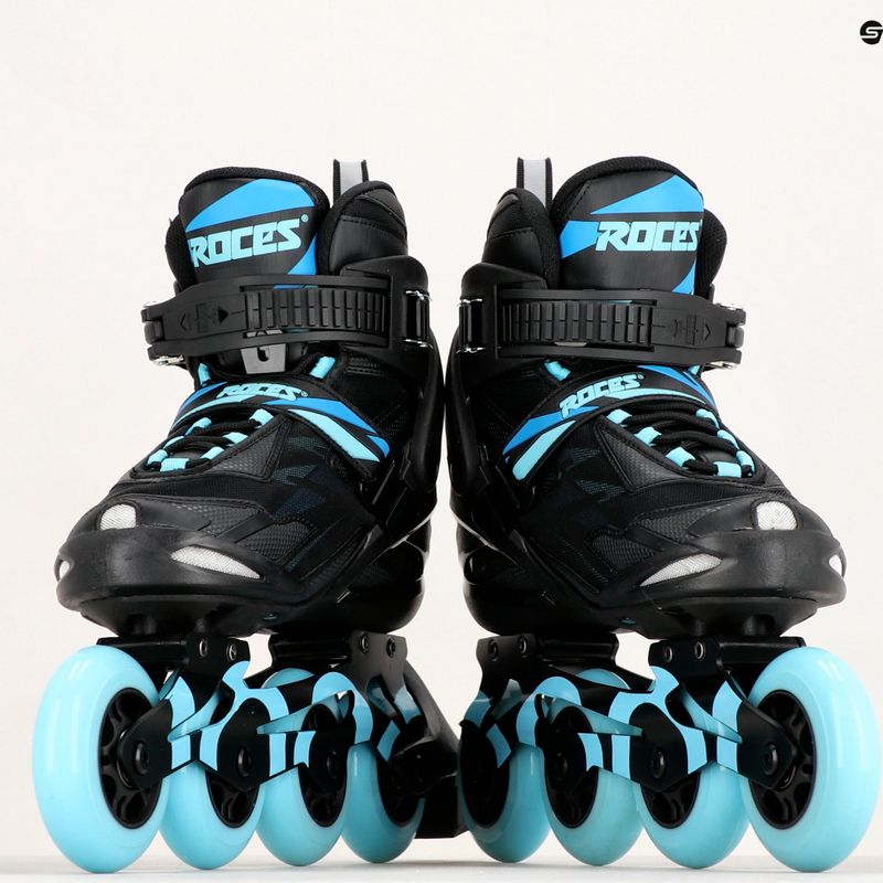 Pattini a rotelle da donna Roces Helium II TIF nero/azzurro 9