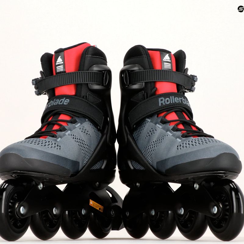 Pattini Rollerblade Macroblade 84 grigio scuro/rosso da uomo 19