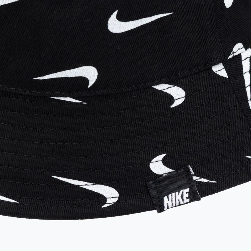 Cappello per bambini Nike Swoosh Print Bucket black 3