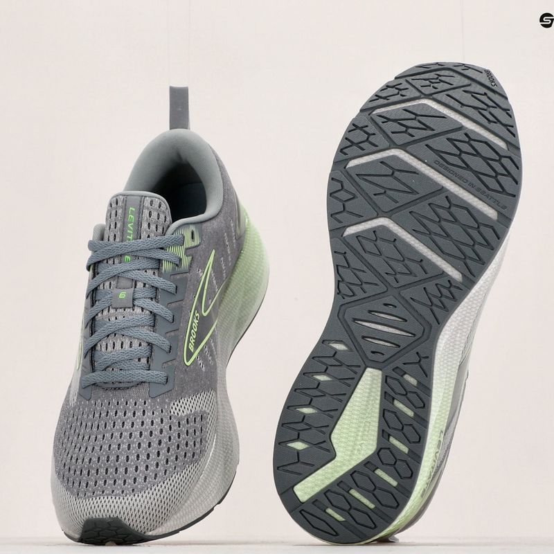 Brooks Levitate 6 scarpe da corsa da uomo grigio primer/verde neon 17