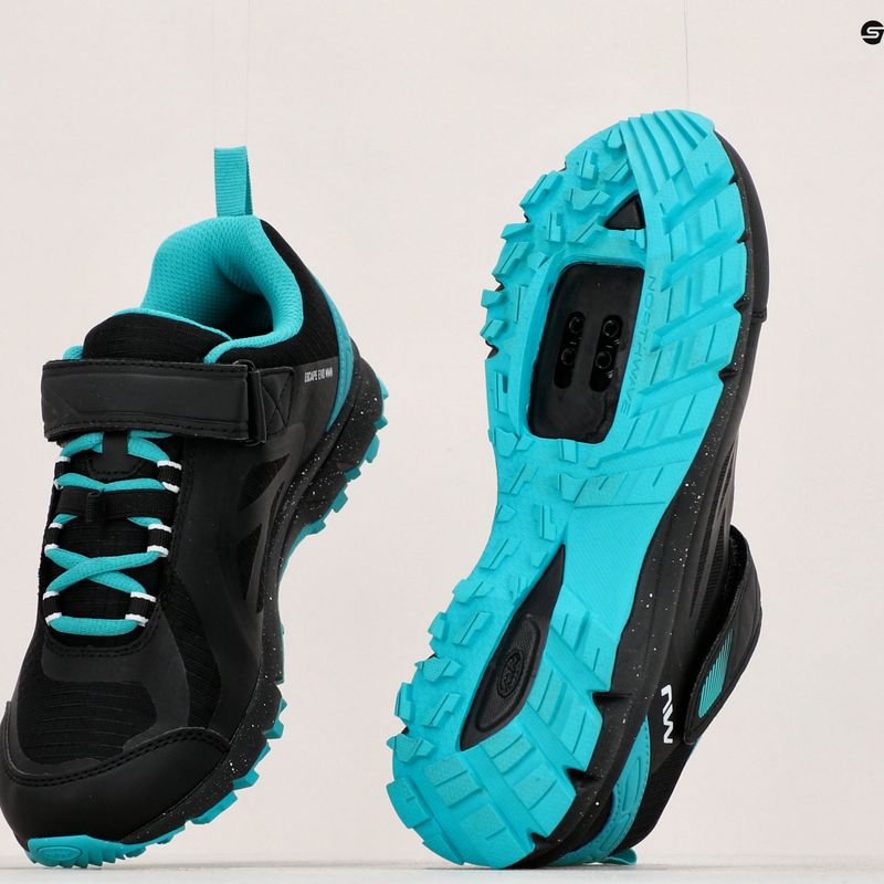 Scarpe da ciclismo MTB da donna Northwave Escape Evo nero/turchese 14