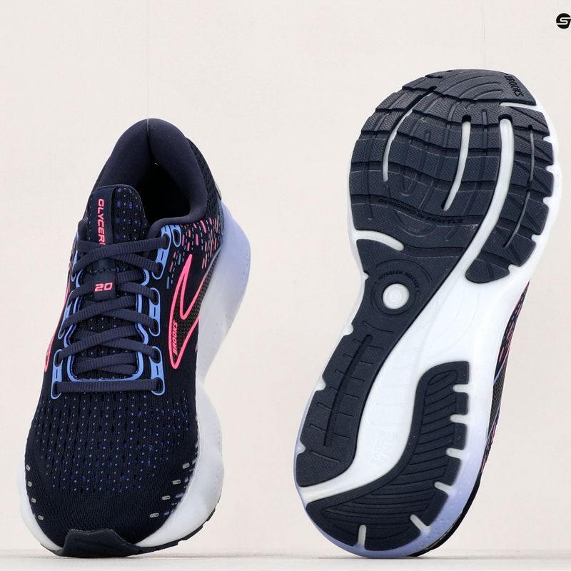 Brooks Glycerin 20 scarpe da corsa da donna peacoat/blu/rosa 13