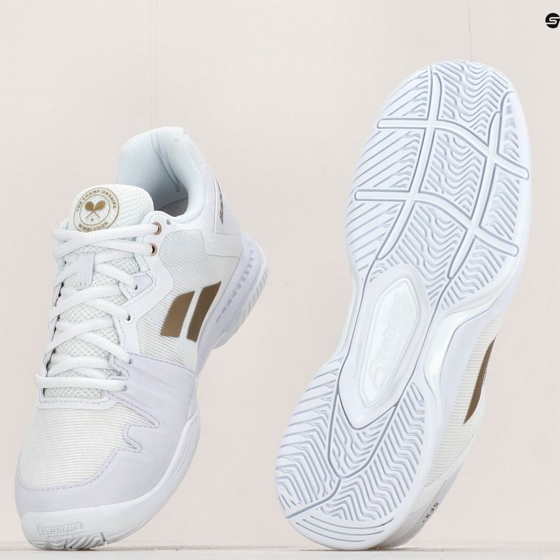 Scarpe da tennis Babolat donna SFX3 AC Wimbledon bianco/oro 17