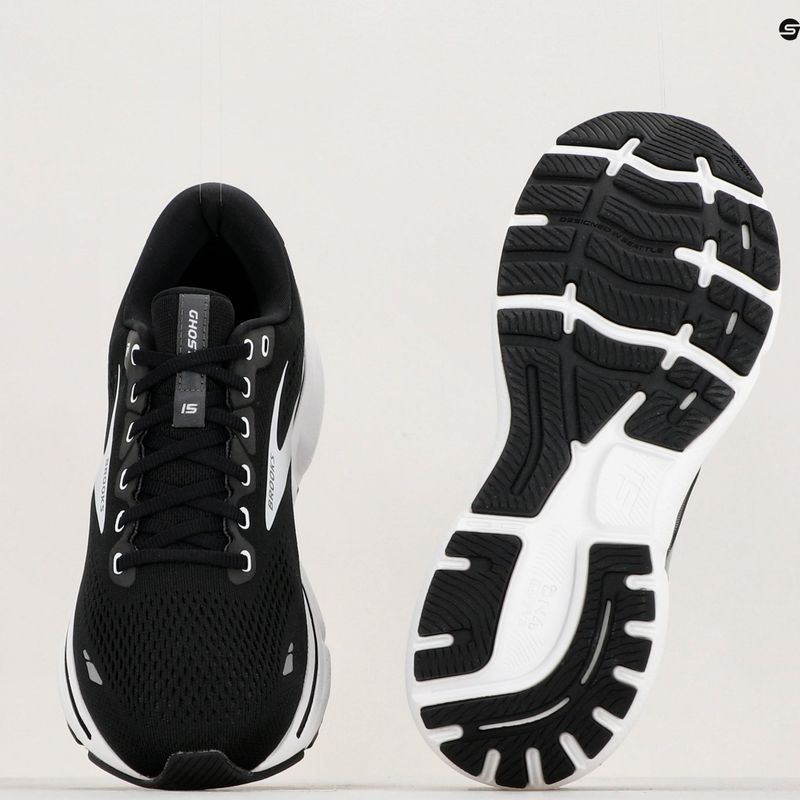 Brooks Ghost 15 scarpe da corsa da uomo nero/perla annerita/bianco 17