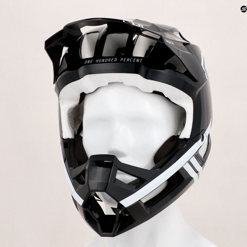 Casco da bici da uomo 100% Trajecta nero/bianco 7