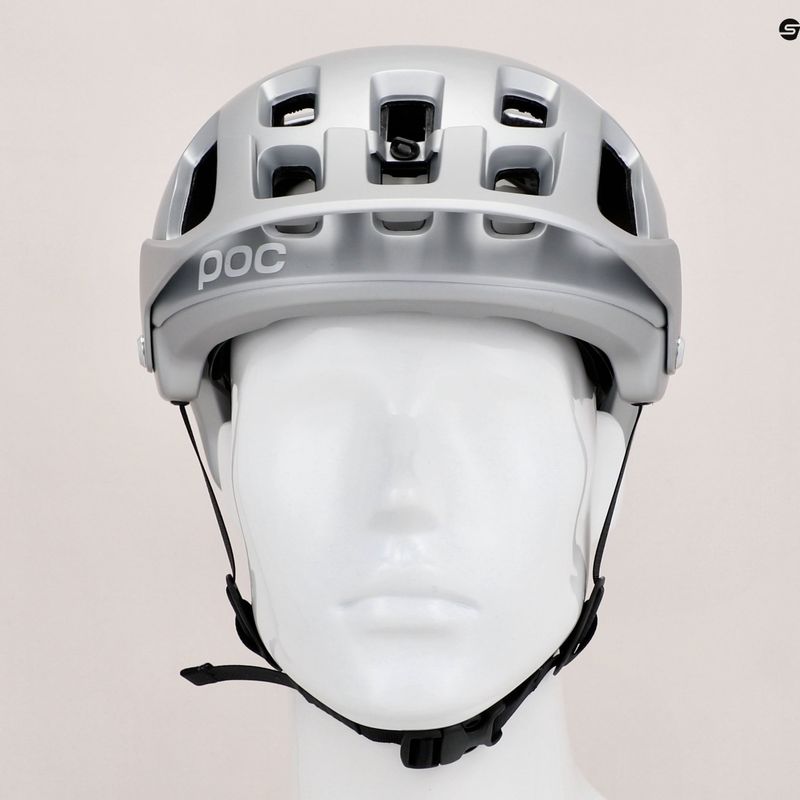 Casco da bici POC Tectal argentite argento opaco 8