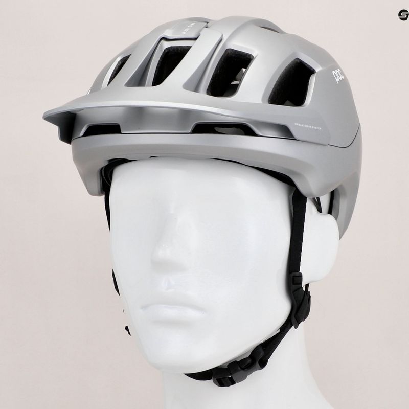 POC Axion Race MIPS casco da bici nero uranio/argentite argento opaco 7