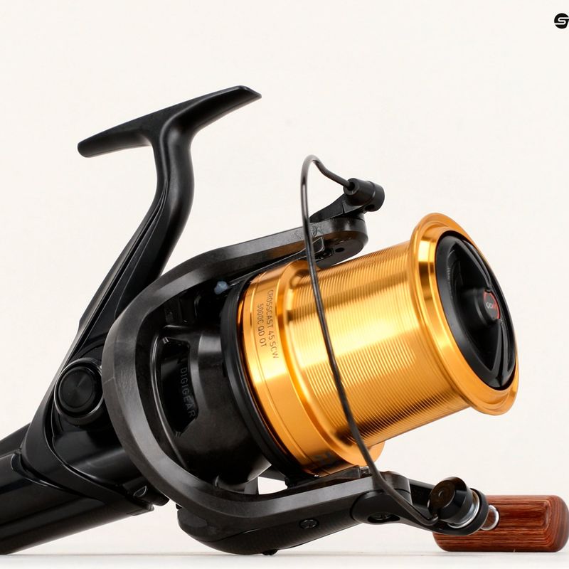 Mulinello da pesca per carpe Daiwa Crosscast 45 SCW QD OT nero 5
