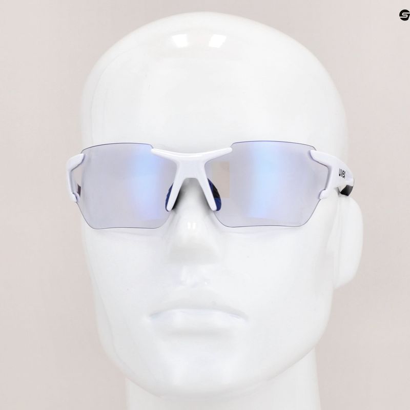 Occhiali da sole UVEX Sportstyle 803 Race V bianco/litemirror blu 11