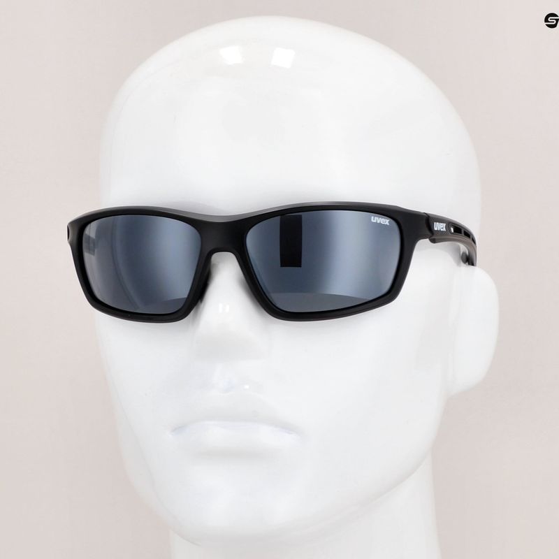 Occhiali da sole UVEX Sportstyle 229 nero opaco/litemirror argento 10