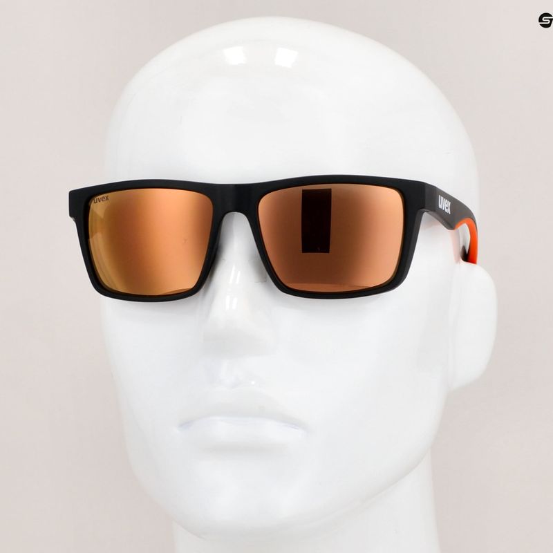 Occhiali da sole UVEX Lgl 50 CV nero opaco/specchio champagne 11