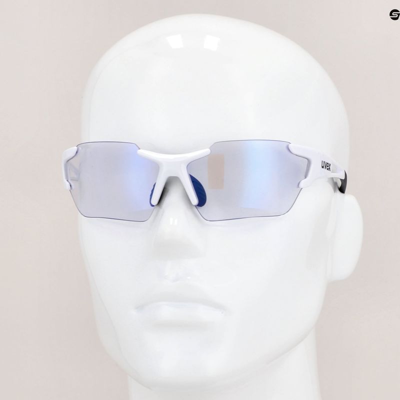 Occhiali da sole UVEX Sportstyle 803 Race S V bianco/litemirror blu 11