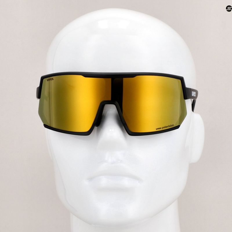 Occhiali da sole UVEX Sportstyle 235 P nero opaco/giallo specchiato 11