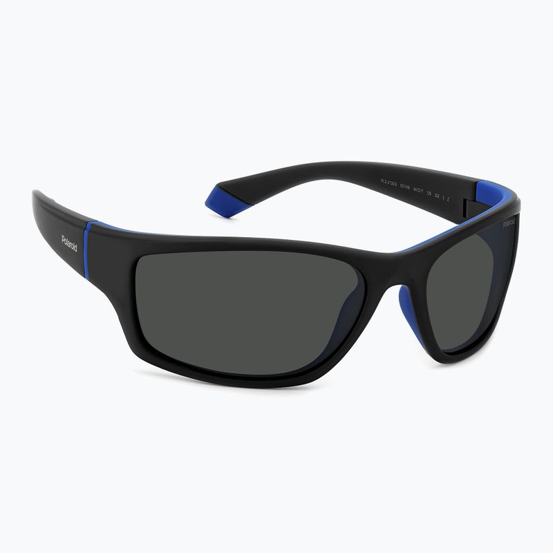 Occhiali da sole Polaroid PLD 2135/S nero opaco blu/grigio polarizzati da uomo 2