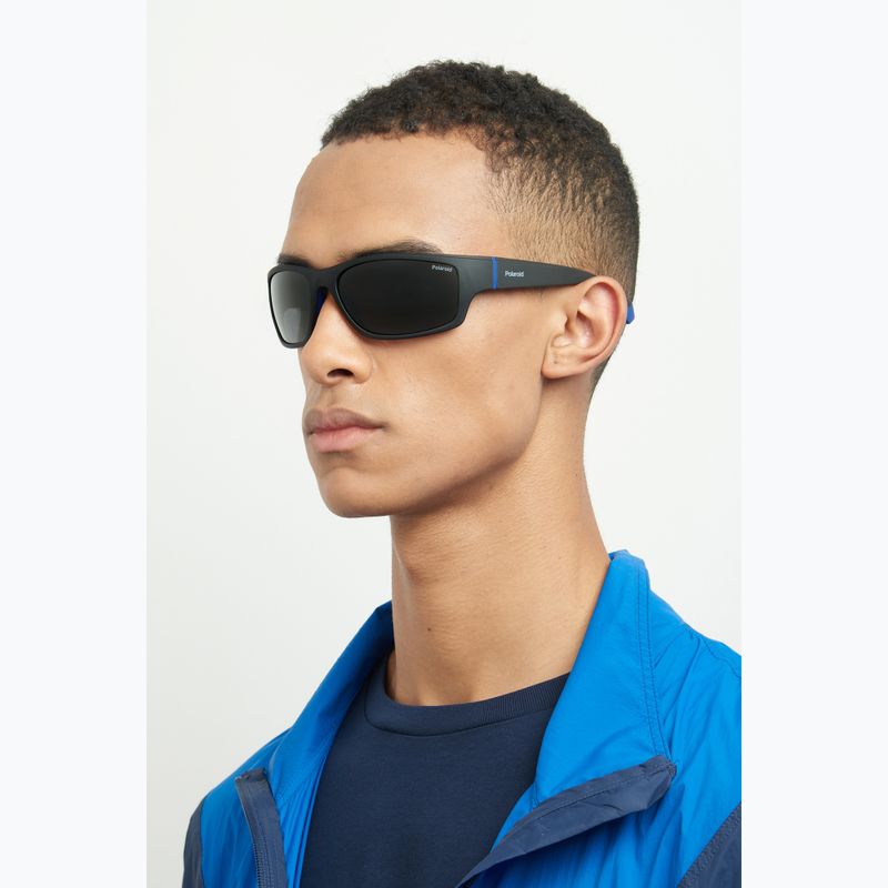 Occhiali da sole Polaroid PLD 2135/S nero opaco blu/grigio polarizzati da uomo 6