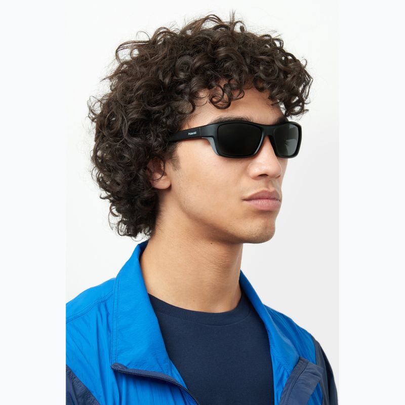 Occhiali da sole Polaroid PLD 7046/S nero grigio/grigio polarizzati da uomo 7
