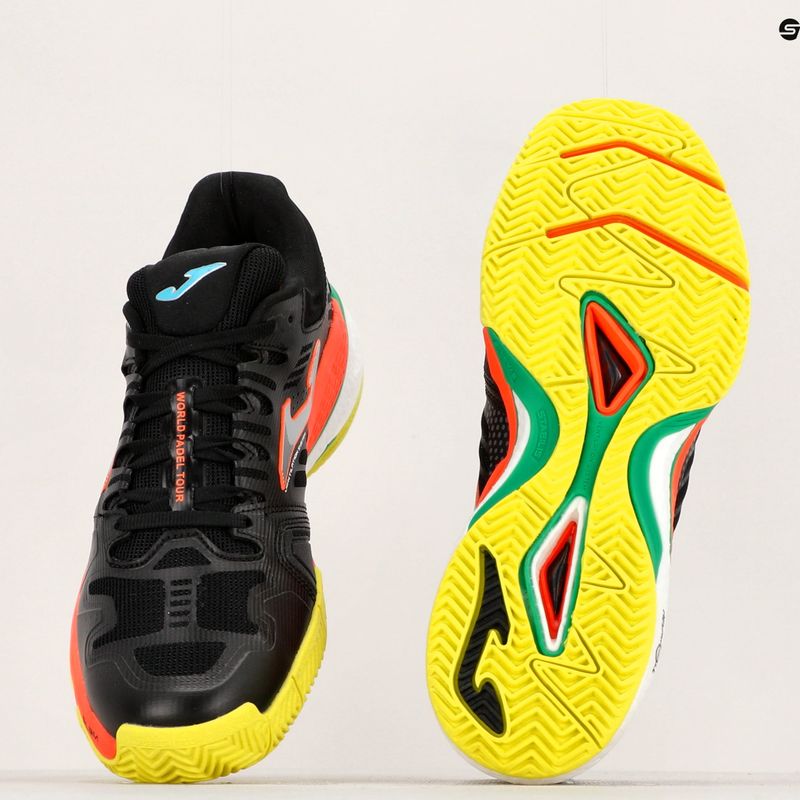 Scarpe da tennis da uomo Joma Slam P nero/arancio fluoro 13