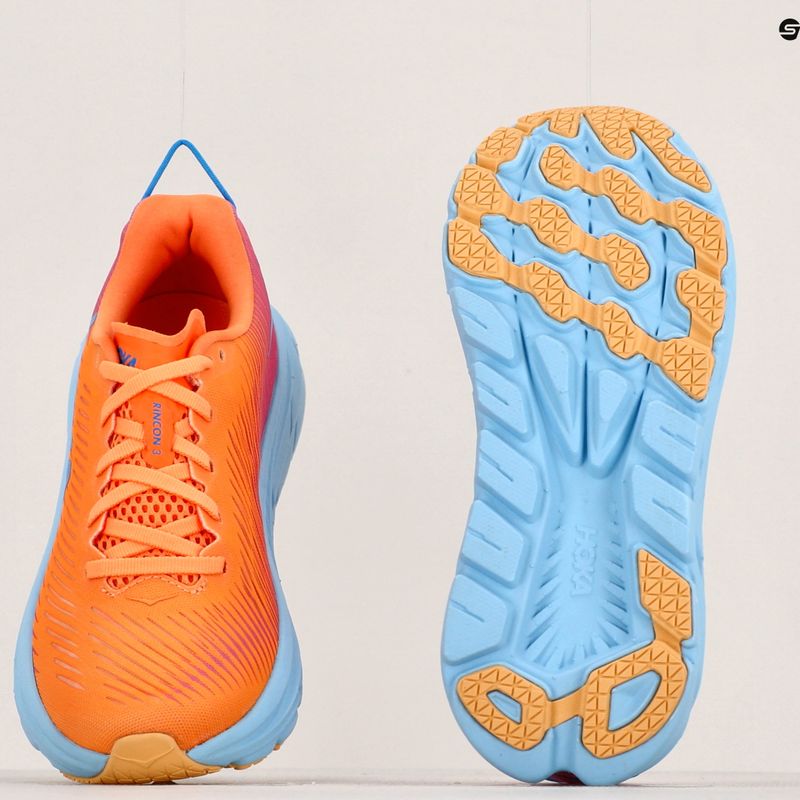 Scarpe da corsa da donna HOKA Rincon 3 finto arancione/ciclamino 17