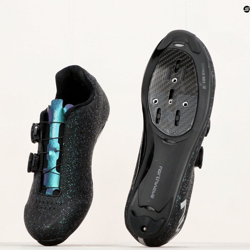 Northwave Revolution 3 Freedom scarpe da strada da uomo nero/iridescente 13