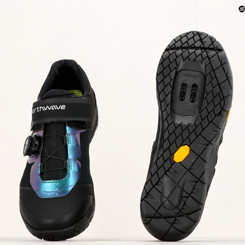 Scarpe da ciclismo MTB da uomo Northwave Overland Plus nero/iridescente 14