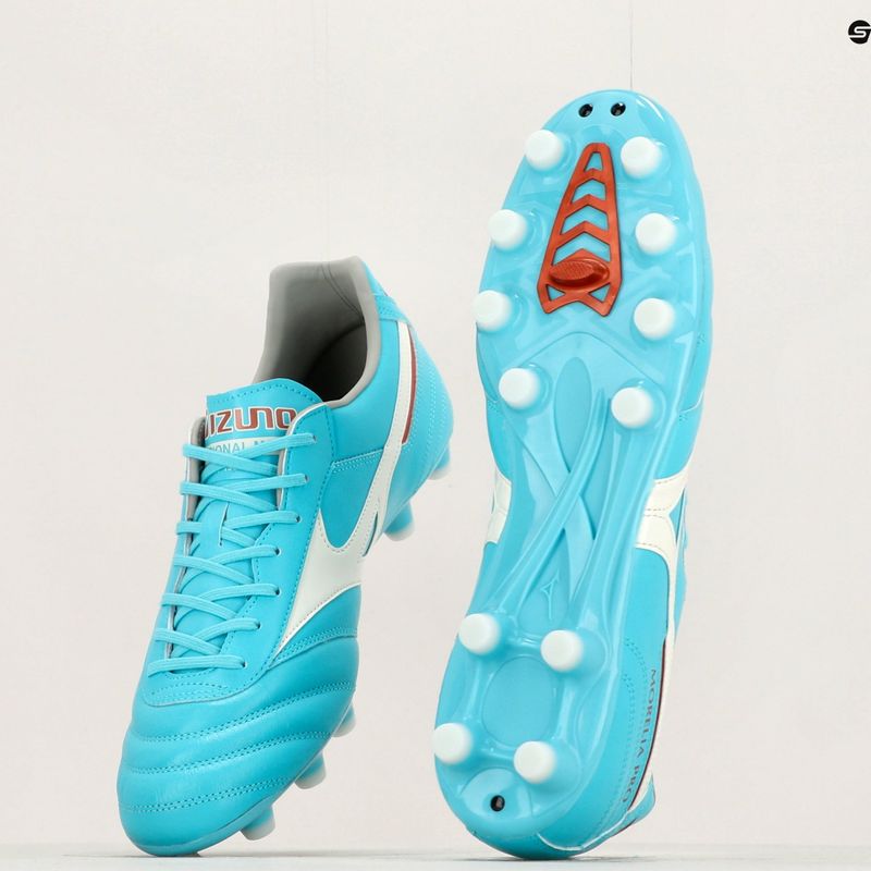 Scarpe da calcio Mizuno Morelia II Pro blu e bianche P1GA231325 16