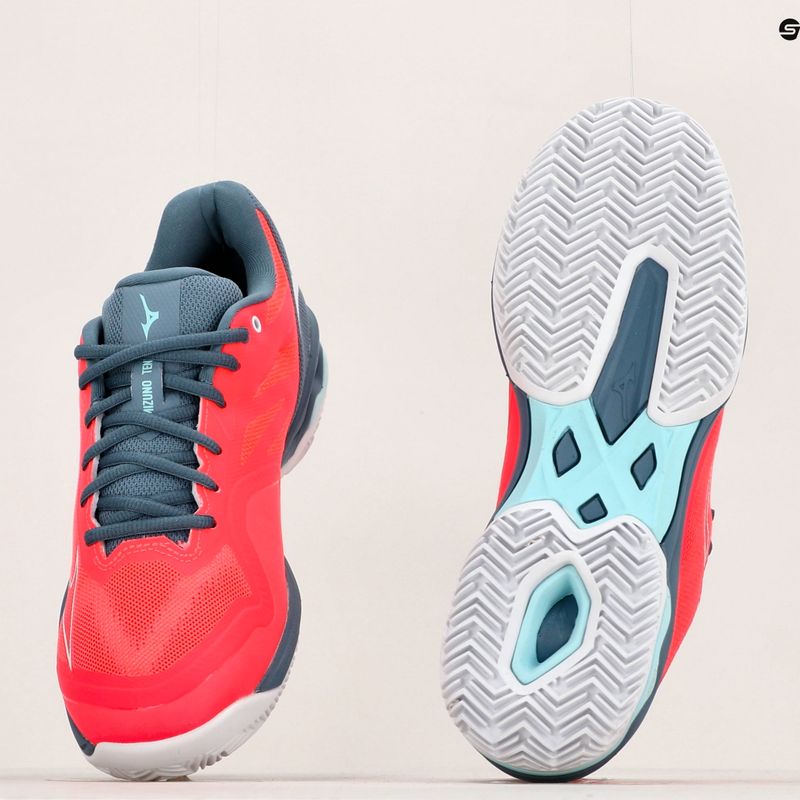 Scarpe da tennis da donna Mizuno Wave Exceed Light CC Fierry Coral 2/White/China Blue 61GC222158 11