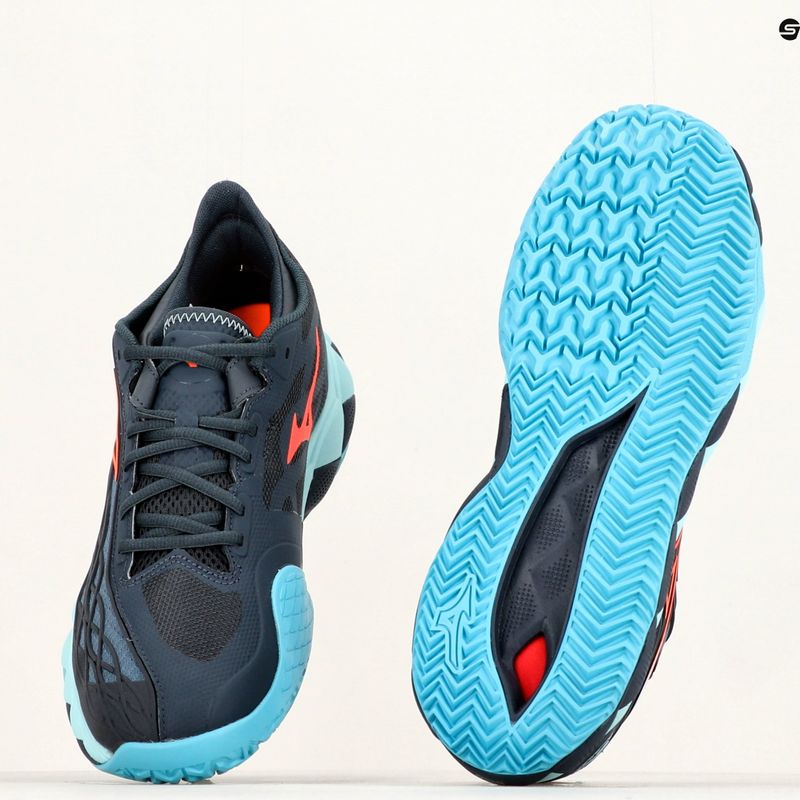 Scarpe da tennis da uomo Mizuno Wave Enforce Tour CC blu navy 61GC230412 14