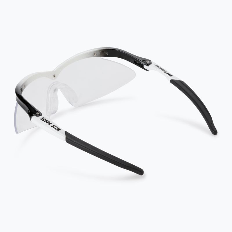 Occhiali da squash Prince Scopa Slim bianco/nero 5