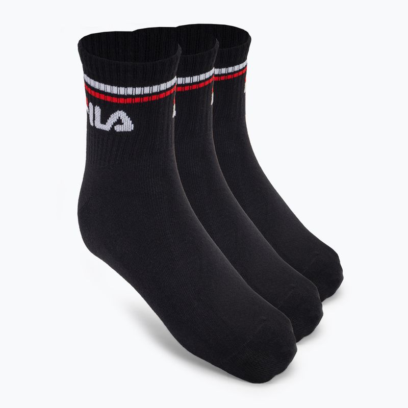 Calzini Fila Unisex Quarter 3 Pack nero