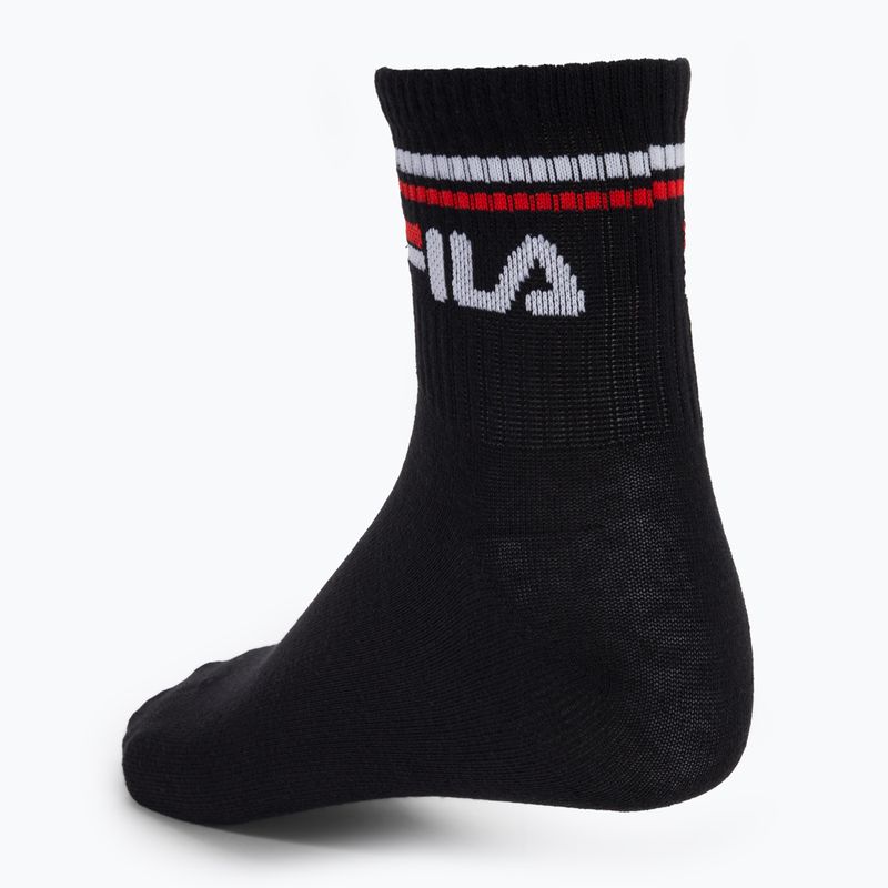 Calzini Fila Unisex Quarter 3 Pack nero 3